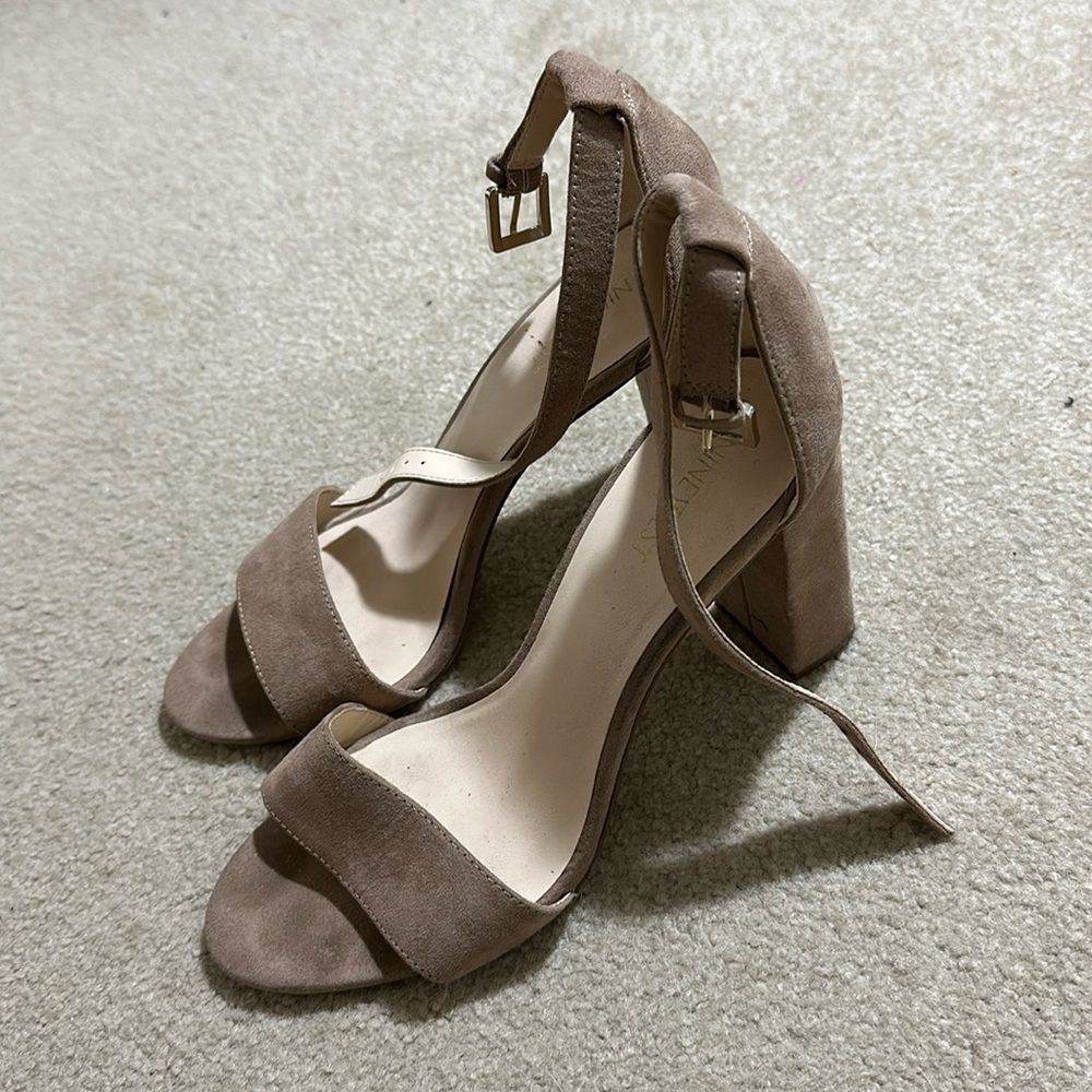 Nine West Nude Ankle Strap Heel Sandal